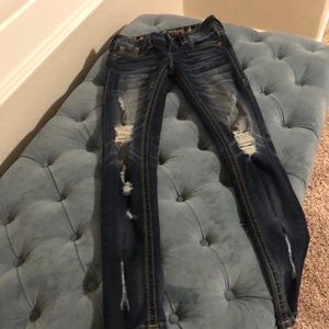Rock Revival Distressed Jeans Size 26 Mid Rise